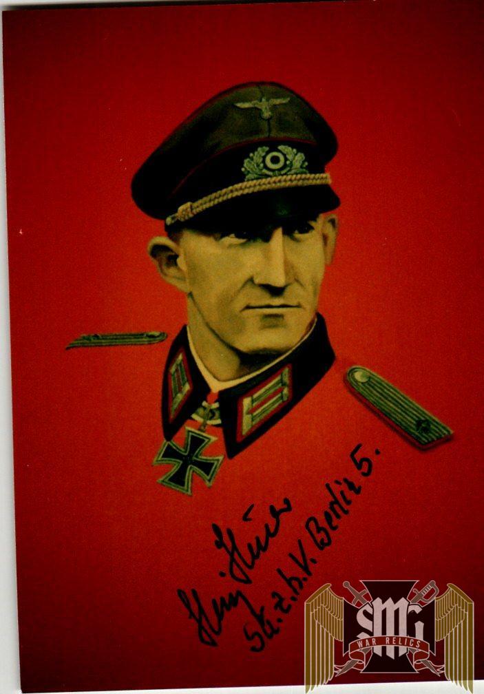 Heinz Heuer signature Knights cross winner