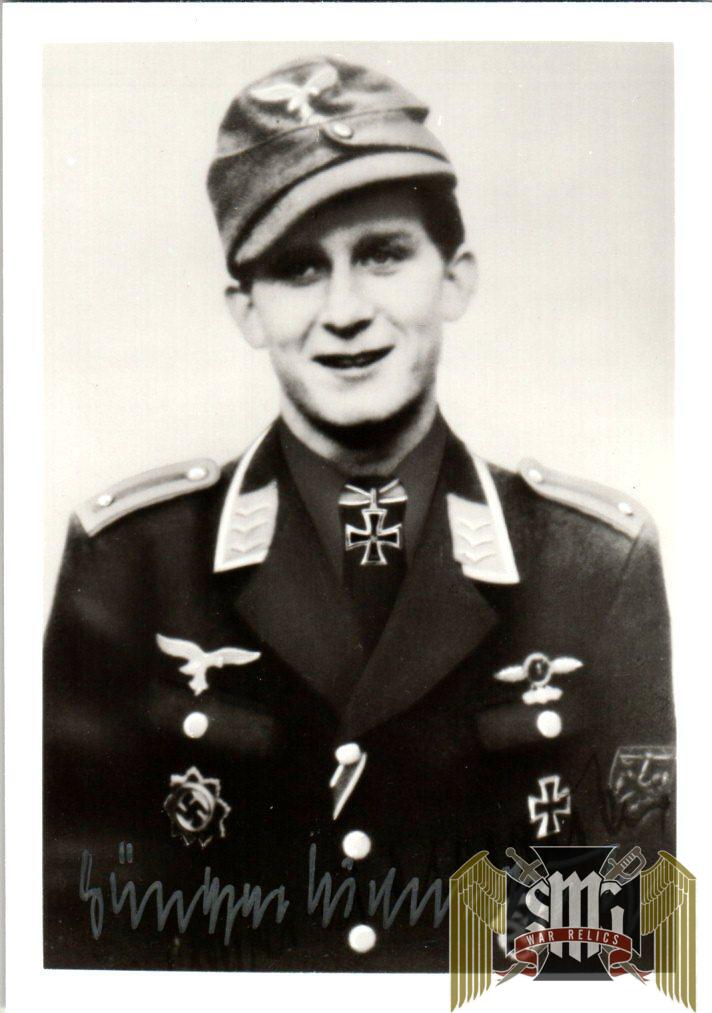 Luftwaffe Günther Bierbrauer Knights Cross signature