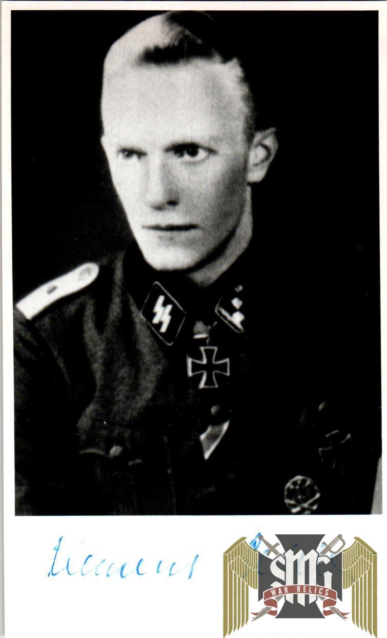 Klemens Behler SS Nederland Knights Cross signature