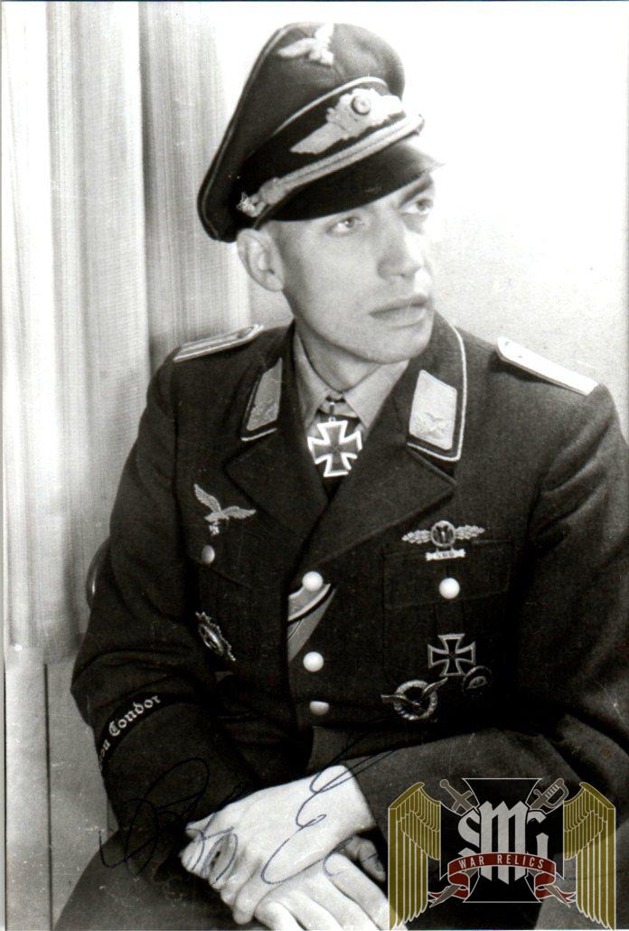 Otto Engel Luftwaffe Knights Cross signature