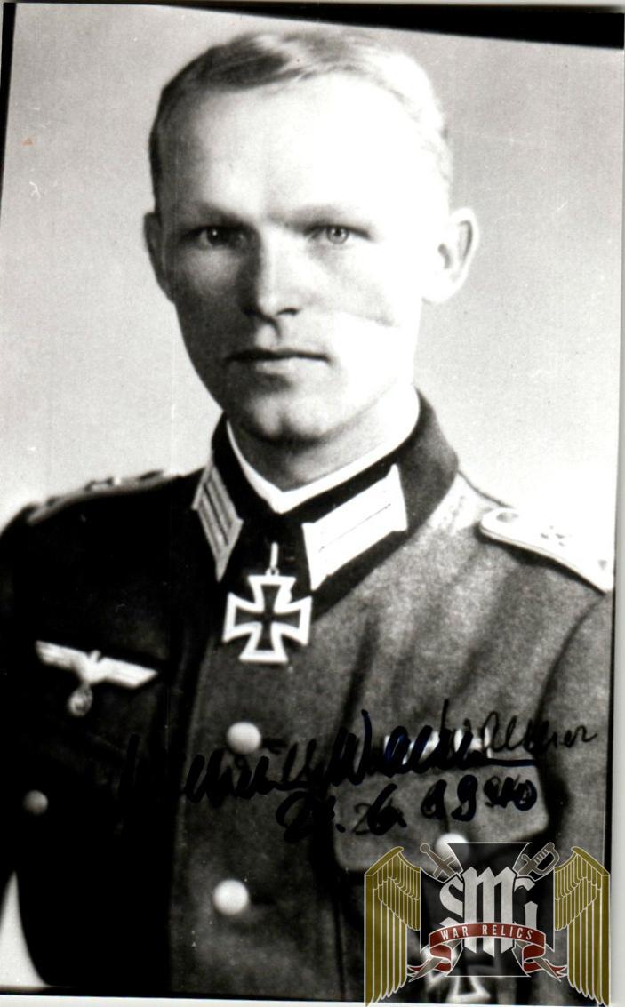 Wilhelm Walther signature Knights cross winner