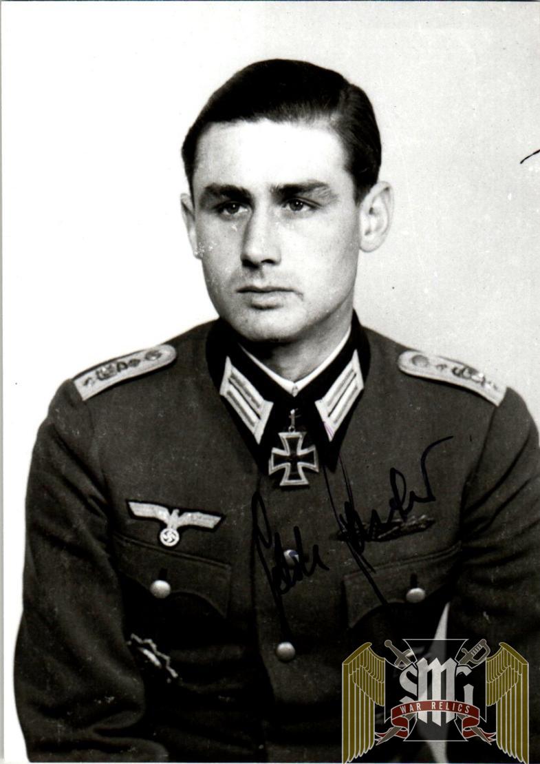 Helmuth Spaeter signature Knights cross winner