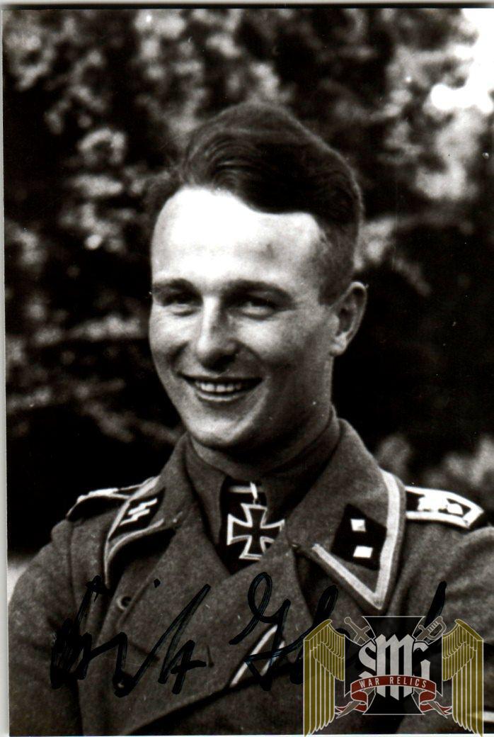 Friedrich Henke Knights Cross winner Signature SS