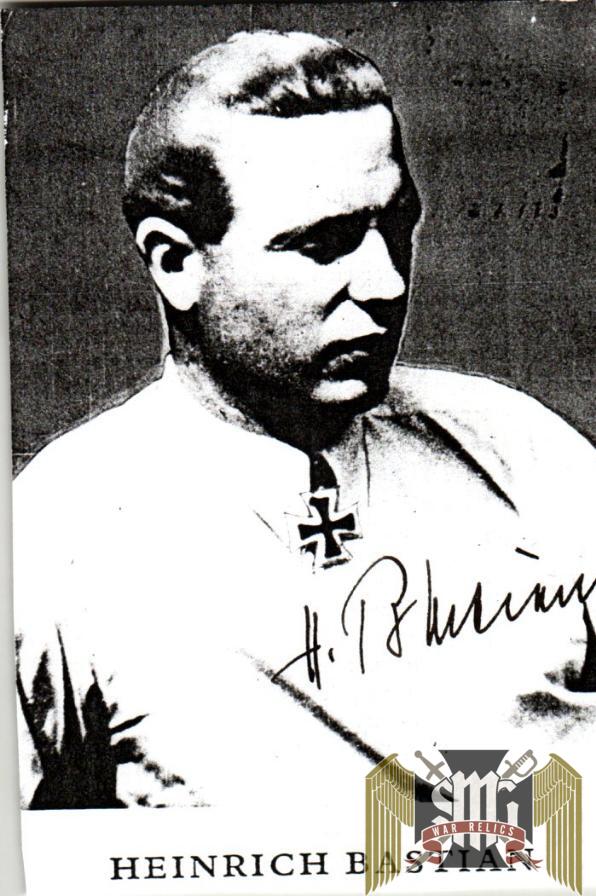 Knights Cross Signature Heinrich Bastian