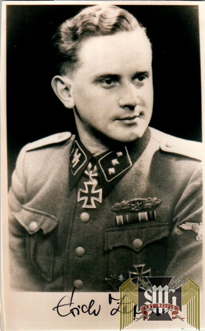 Erich Zepper SS Panzer Grenadier Knights Cross Signature