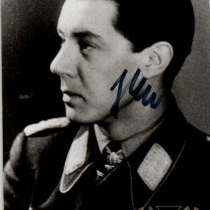Hans Joachim Jabs Luftwaffe ACE Knights Cross w/ oaks signature
