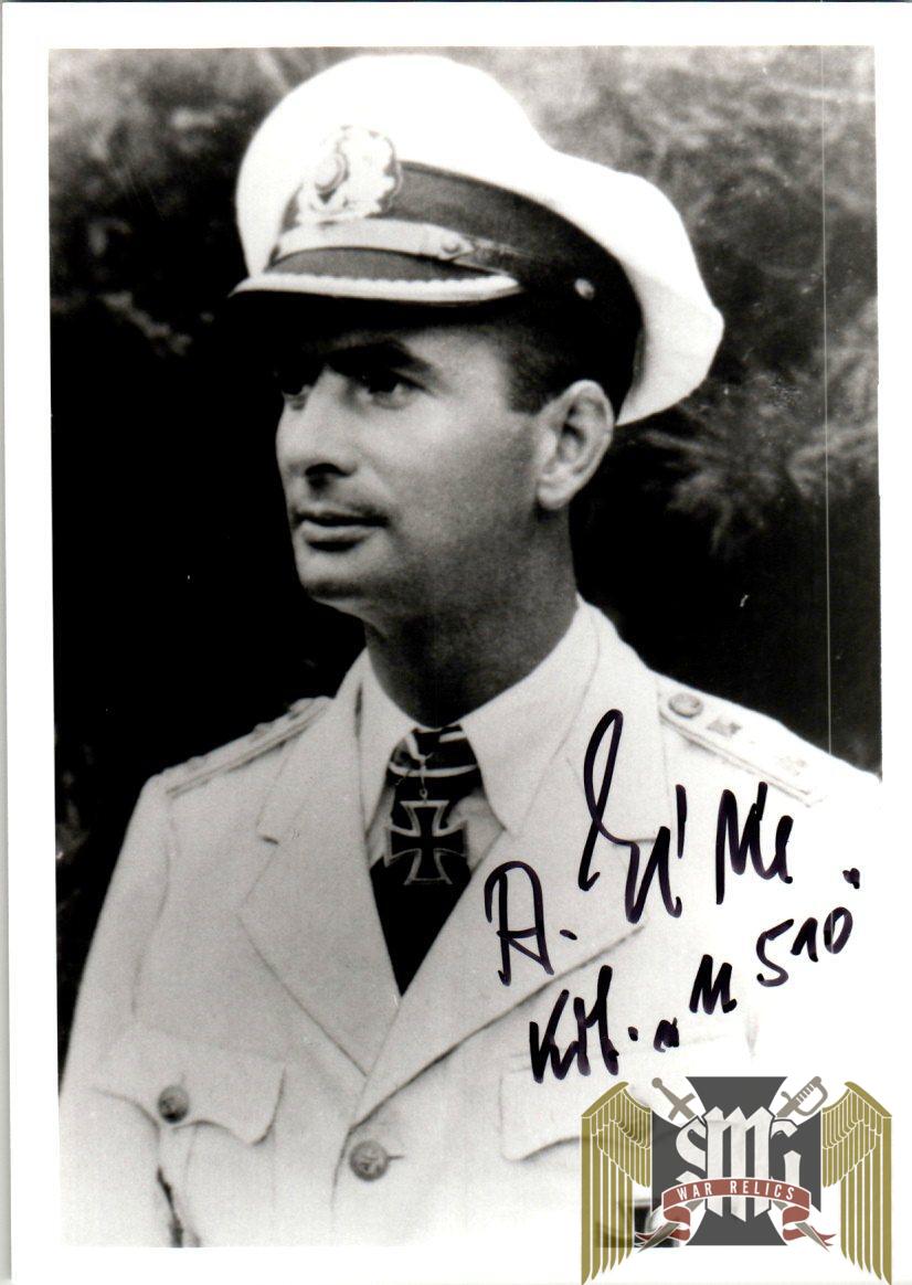 Alfred Eick Cpt U-510 Knights Cross signature