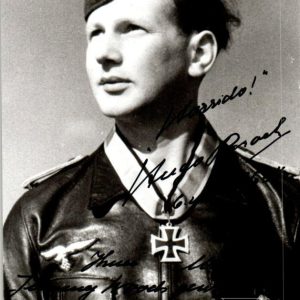 Hugo Broch Luftwaffe ACE Knights Cross signature (s)