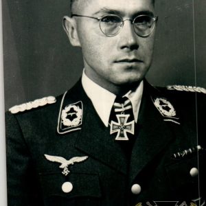 SMGP-1880  WWII Paratrooper  German Dr. Heinrich Neumann Signed photo and signed letter