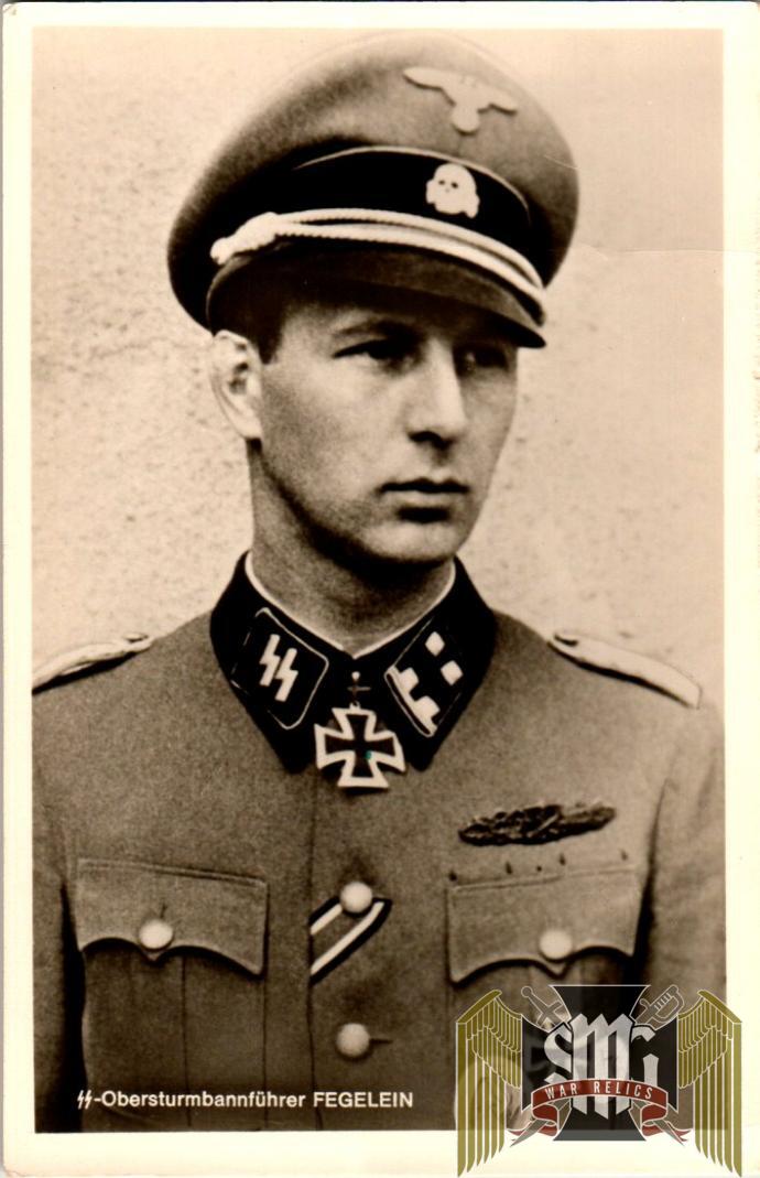 Waldemar Fegelein SS Knights Cross winner Post card