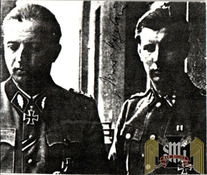 Waldemar Fegelein SS Knights Cross winner Signature