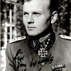 Heinz Nowotnik SS Knights Cross winner Signature