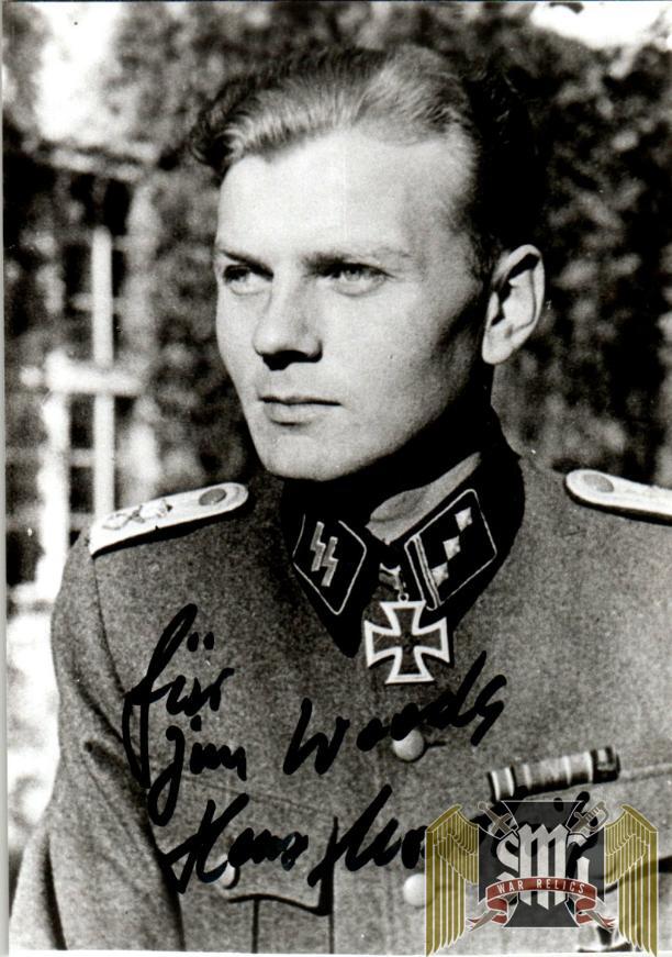 Heinz Nowotnik SS Knights Cross winner Signature