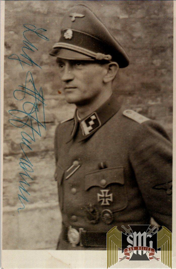 Ludwig Hoffmann SS Knights Cross winner Signature