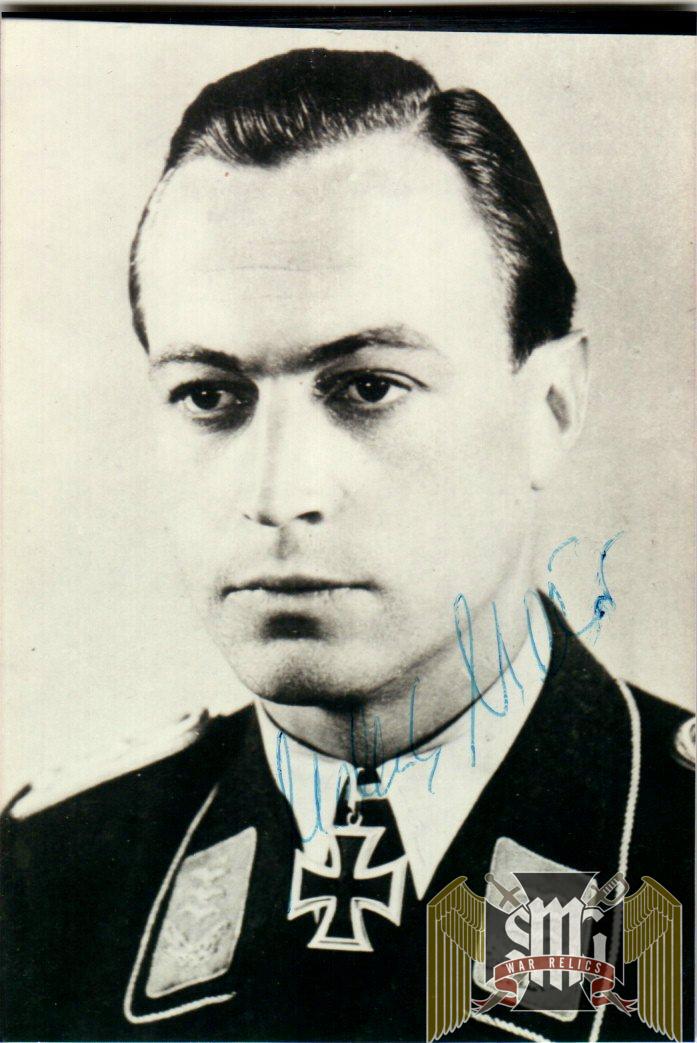 Helmuth Hauser Luftwaffe Knights cross winner signature