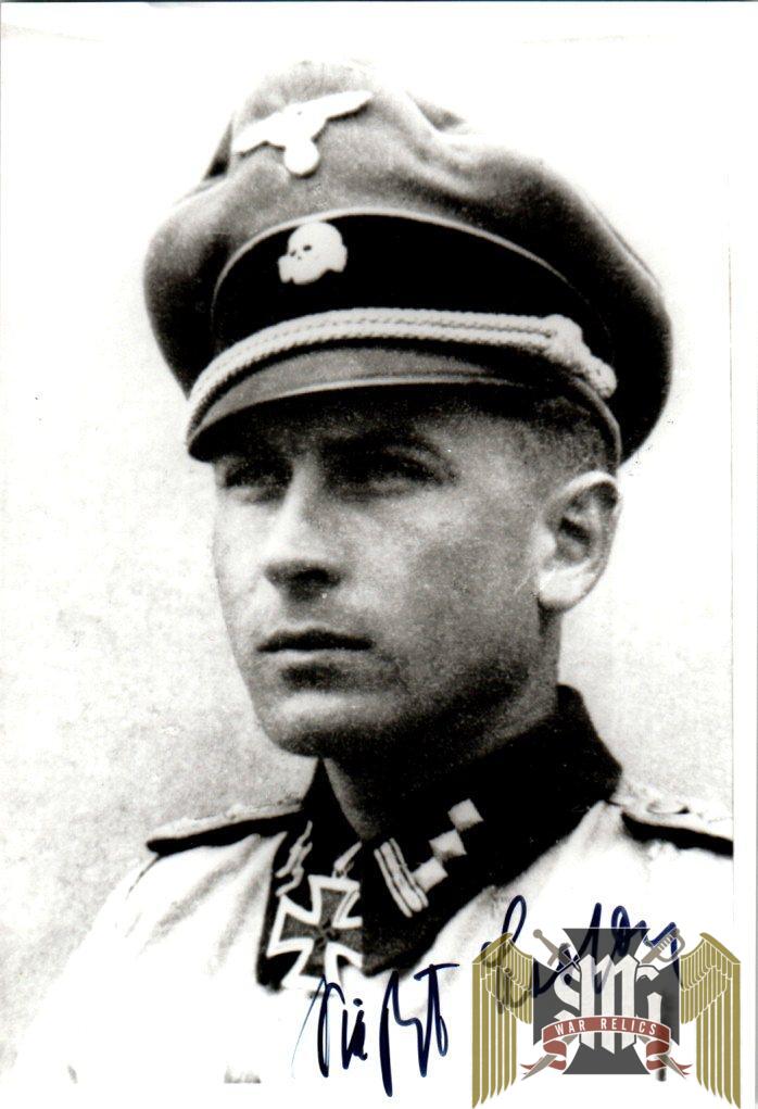 Siegfried Brosow SS Panzer knights cross Signature