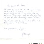 Gunter Wanhofer Personalized letter to collector knights cross Signature