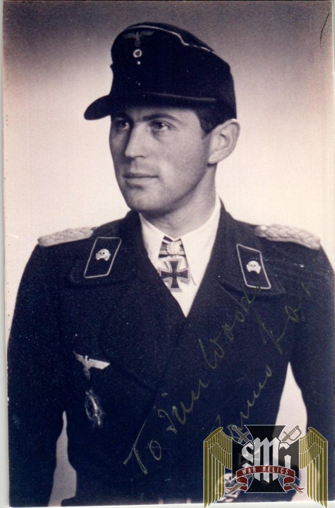 Bruno Kahl SS Panzer Jager Knights cross with oaks Signature