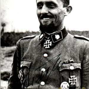 Max Seela Waffen SS Panzer Grenadier Knights cross with oaks Signature