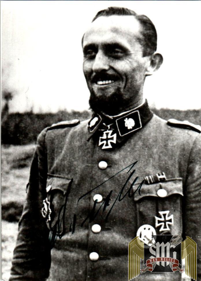 Max Seela Waffen SS Panzer Grenadier Knights cross with oaks Signature