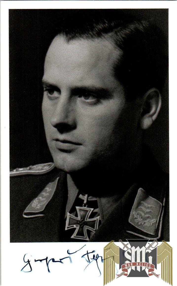 Gerhard Schopfel Luftwaffe Ace Knights Cross signature