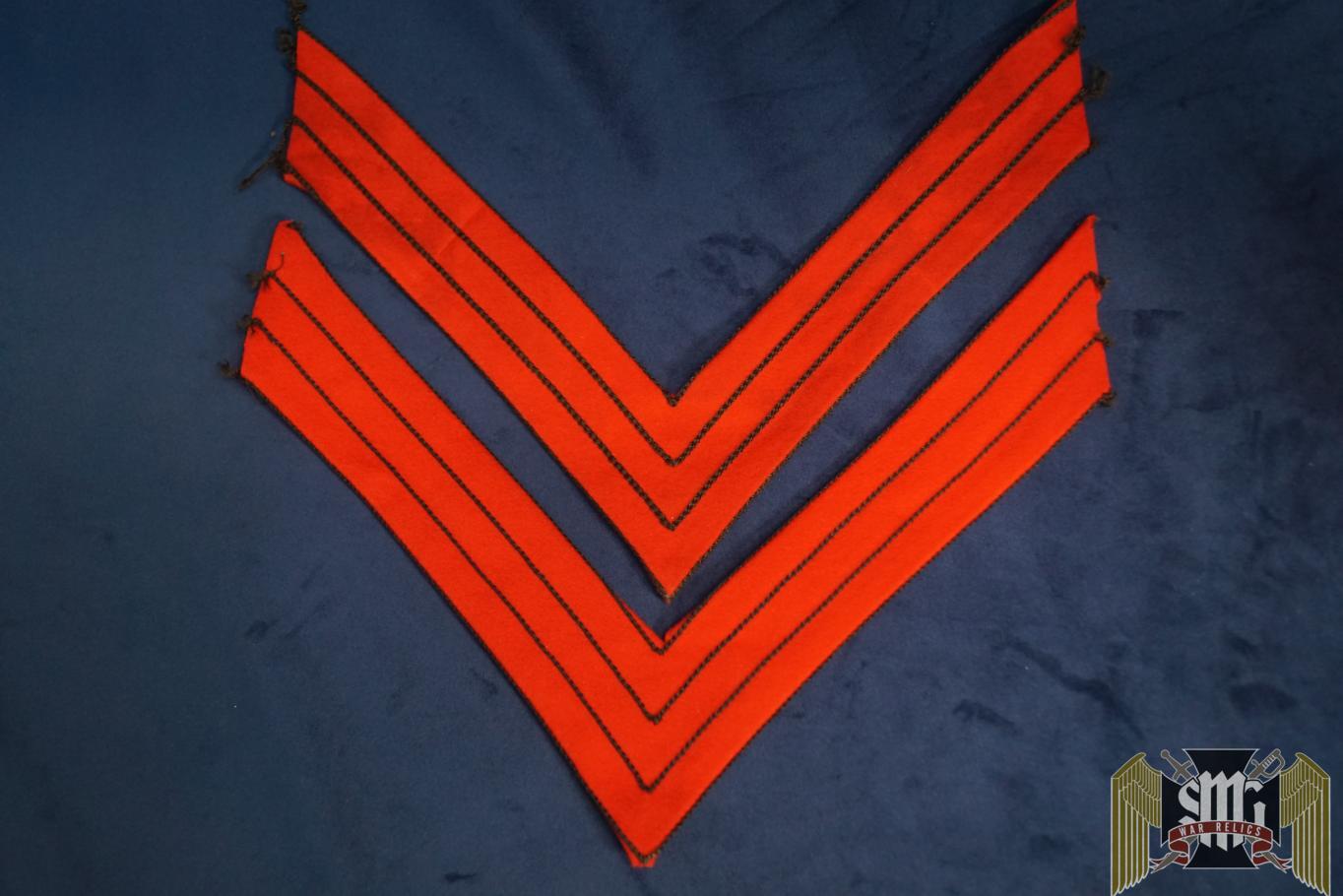 Spanish American War US Artillery Sergeant Chevron set