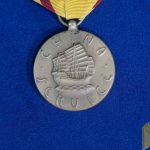 US China Service Medal W/Full wrap brooch