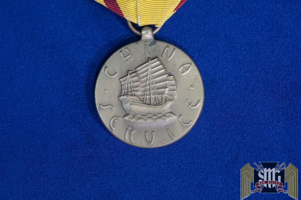 US China Service Medal W/Full wrap brooch