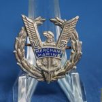 WWII US Merchant Marine Victory Pin Sterling