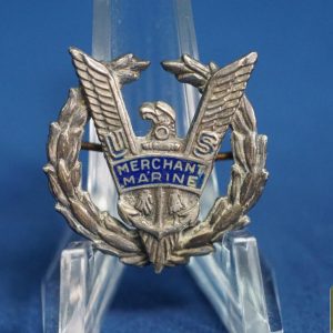 WWII US Merchant Marine Victory Pin Sterling