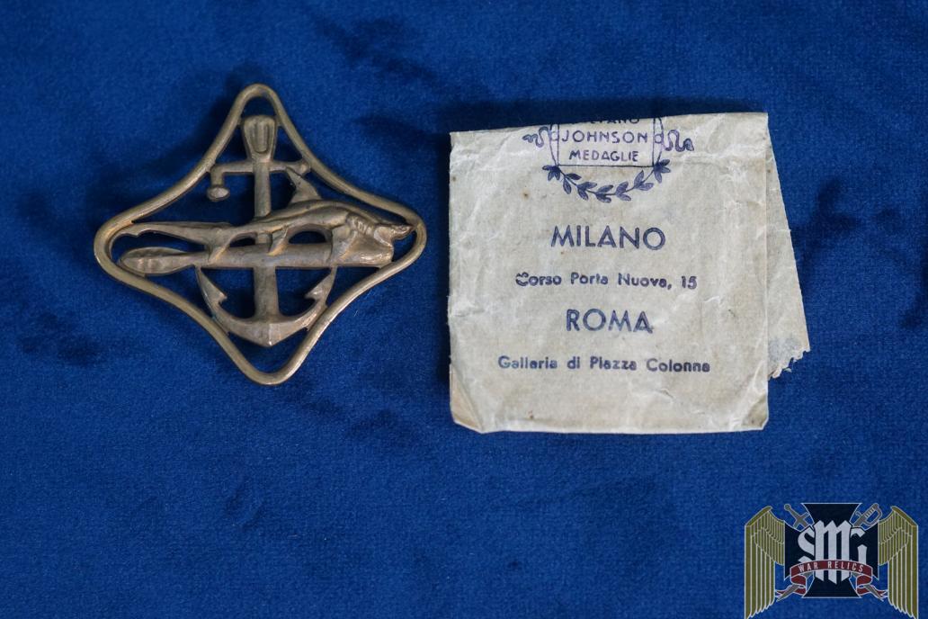 Italian Royal submarine Navigation Badge W/ Packet