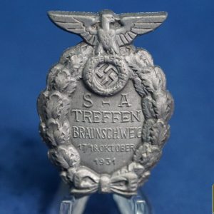 1931 SA Treffen Braunschweig Badge In Zinc