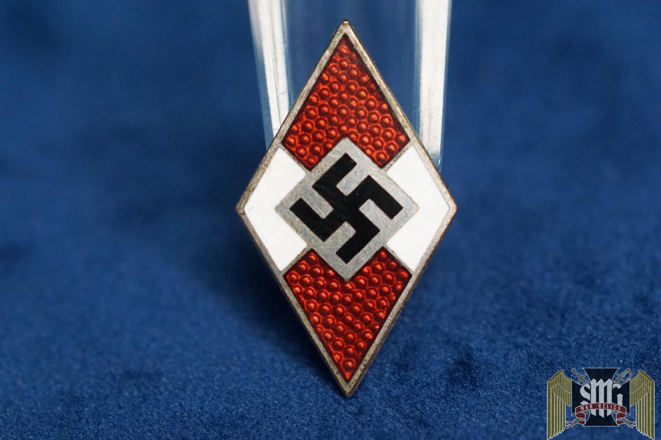 Hitler Youth Cap badge by M1/128 Eugen Schmidhäussler