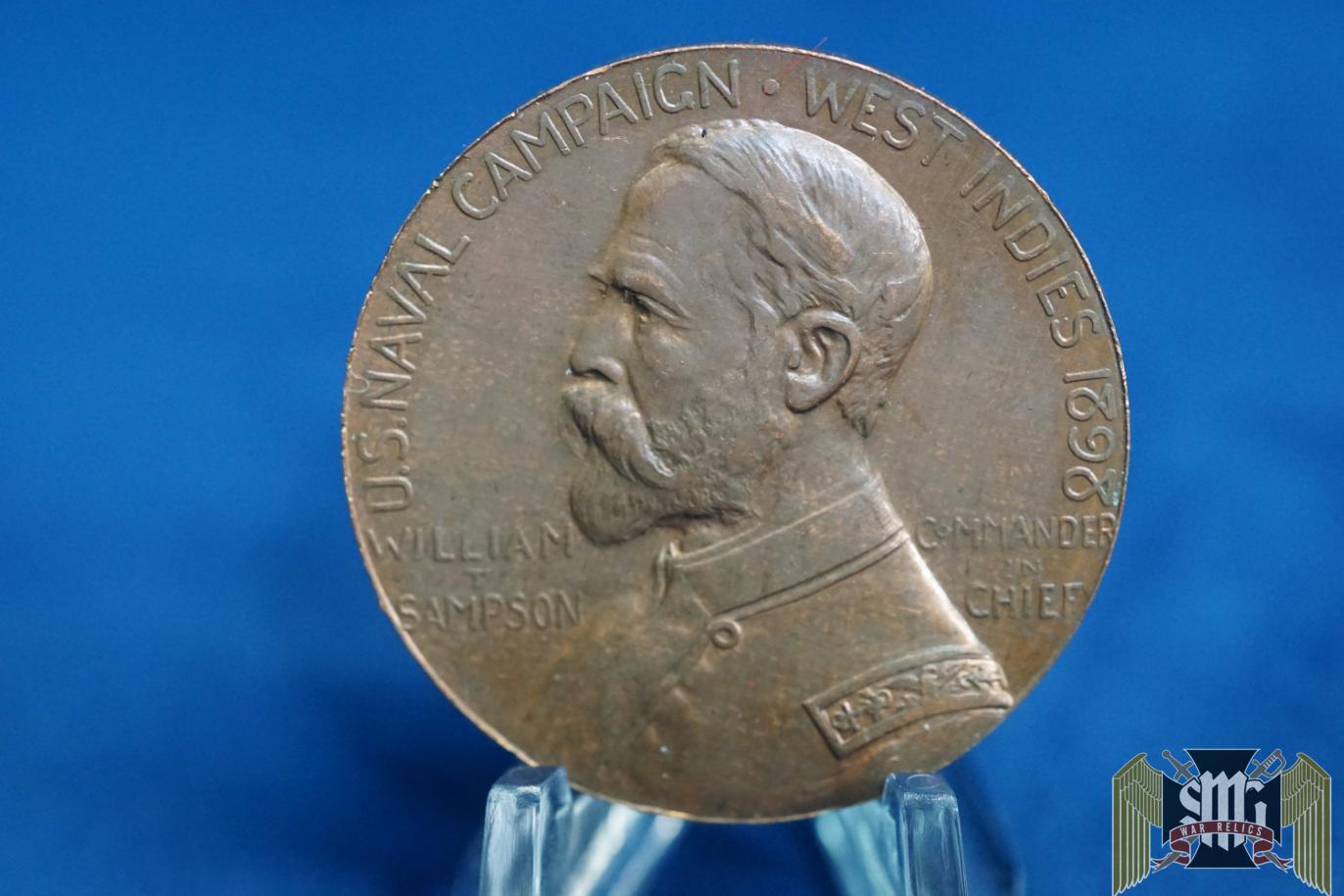 PUERTO RICO WILLIAM T. SAMPSON BRONZE MEDAL MODERN RESTRIKE 38 mm