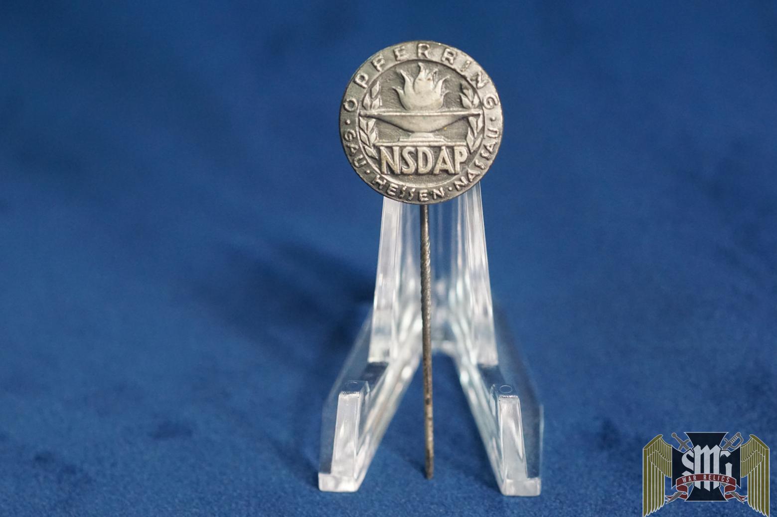 Opferring Freiheitsbunf der NSDAP Gau Hessen-Nassau Stickpin
