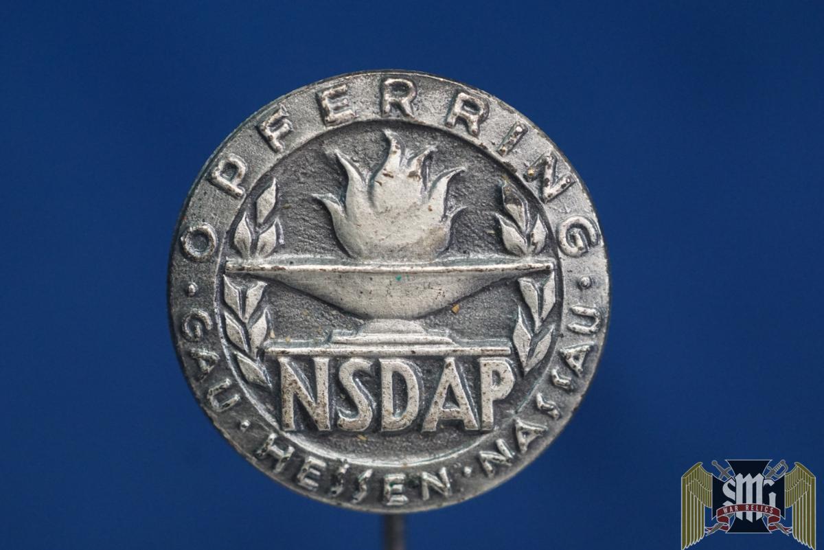 Opferring Freiheitsbunf der NSDAP Gau Hessen-Nassau Stickpin