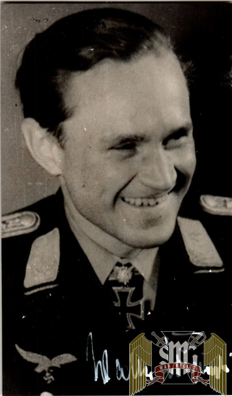 LUFTWAFFE WW2 ACE KNIGHT CROSS WALTER KRUPINSKI signature