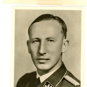 Reinhard Heydrich postcard w/ loose stamp