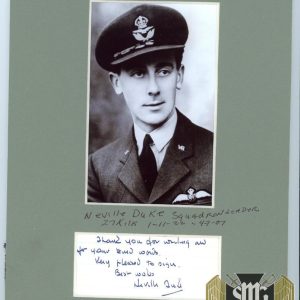 Neville Duke British ACE signature