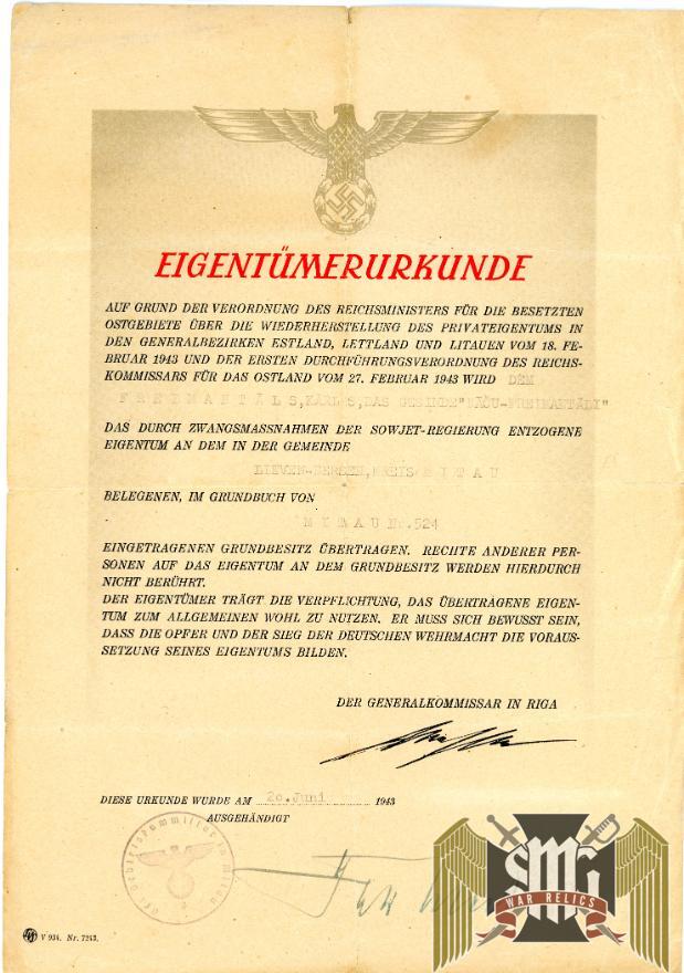 Eastern Territories Land Deed