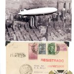 1936 Brazil Graf Zeppelin Condor Postcard cover to Frankfurt Germany