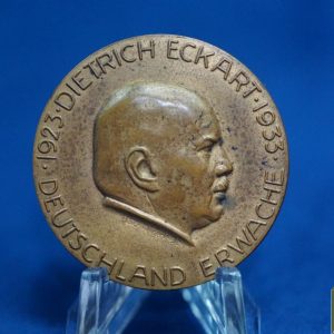 Dietrich Eckart “Germany Awake” Martyrdom Badge By Lauer