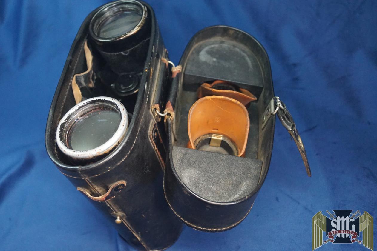 Kriegsmarine Binoculars d.f. 7x50 by Carl Zeiss W/sun guards