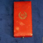 Cased 40 year Faithful Service award