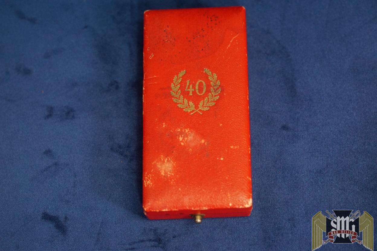 Cased 40 year Faithful Service award
