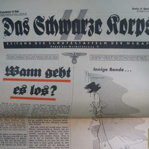 1940 Issue of SS Newspaper Das Schwarze Korps