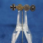 WW1 Enameled Iron cross 4pc award stick pin