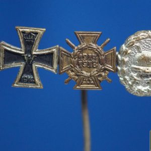 WW1 Iron cross/wound badge 3pc award stick pin