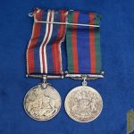 WW2 Canadian Voluntary Service medal and King George war Service Medal mounted