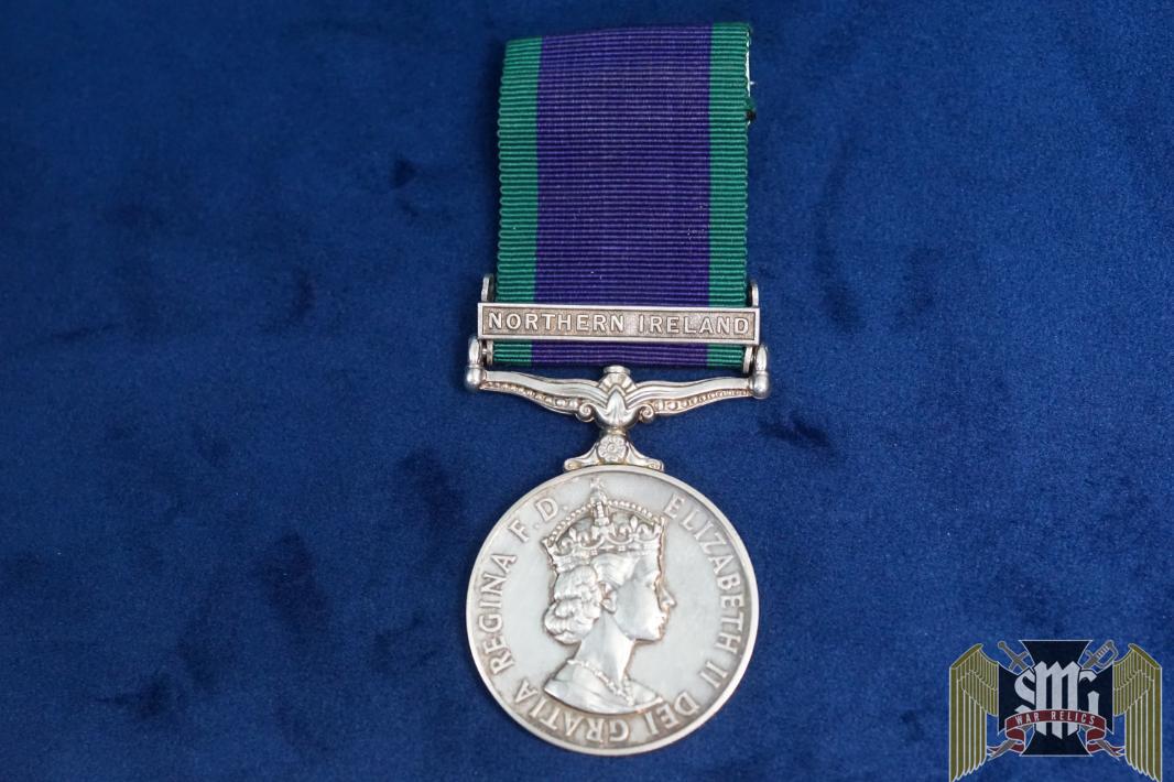 SMGP-2496 British general service medal w/northern ireland Clasp 23699540 cpl. j. howard raoc.